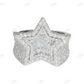925 Sterling Silver Moissanite Star Statement Ring Hip Hop Ring customdiamjewel