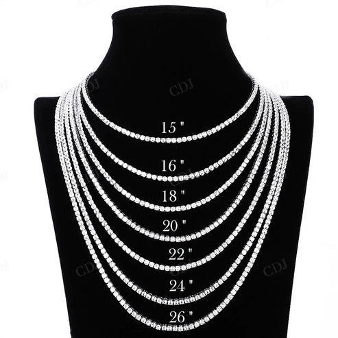 Hip Hop Basic Natural Diamond Tennis Chain Necklace For Men Women hip hop jewelry CustomDiamJewel