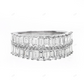 Double Row Emerald Cut Moissanite Eternity Band hip hop jewelry customdiamjewel