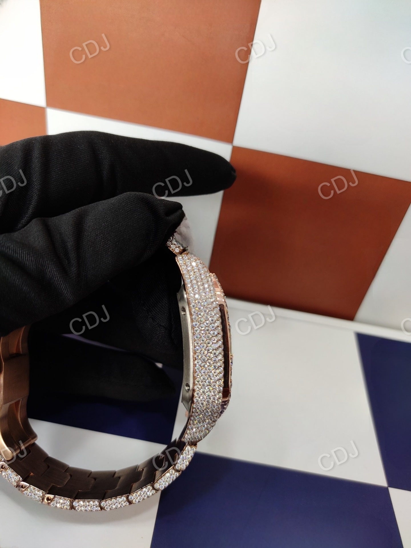 Full Rose Automatic Movement Cartier Watch customdiamjewel