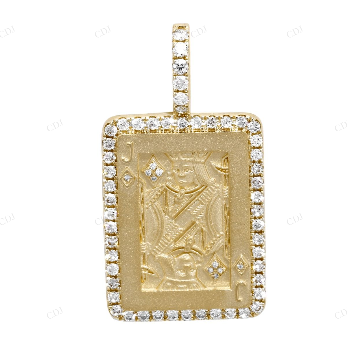 Custom Moissanite 925 Sterling Silver Card Pendant CustomDiamJewel