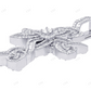 2.7 Inch Lab Grown Diamond 10K Gold Flower Cross Pendant Hip Hop Pendent CustomDiamJewel