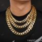 10-22MM Solid 10K Gold Cuban Link Chain hip hop jewelry CustomDiamJewel