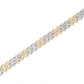 Two Tone Hip Hop Rapper Style Fully Iced Out Cuban Link Bracelet CustomDiamJewel