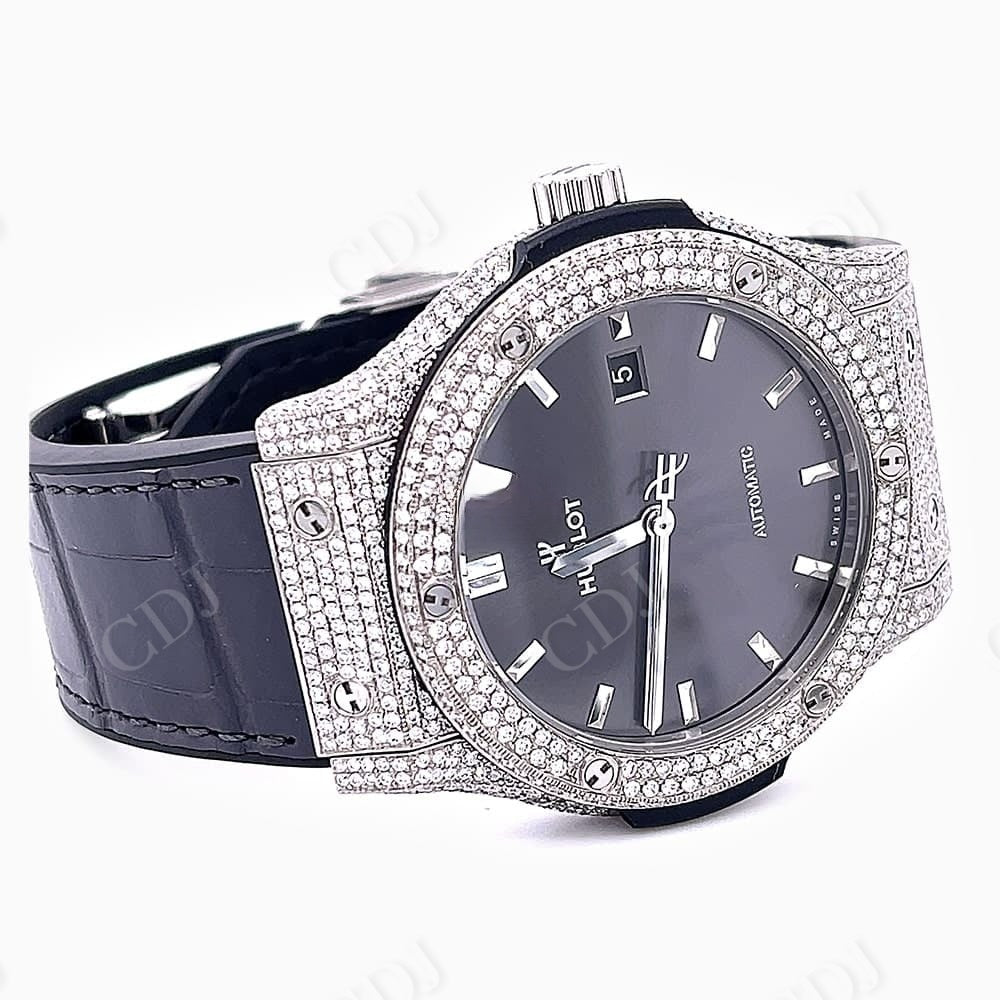 42mm Dial Custom Moissanite Hip Hop Watch customdiamjewel