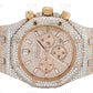41MM Full Iced Out Round & Baguette VVS Moissanite Diamond Chrono Watch customdiamjewel