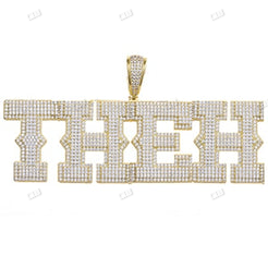 Hip Hop Iced Out THE Letter Pendant hip hop jewelry CustomDiamJewel