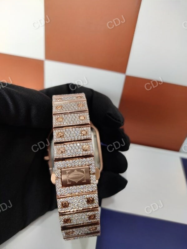 Full Rose Automatic Movement Cartier Watch customdiamjewel
