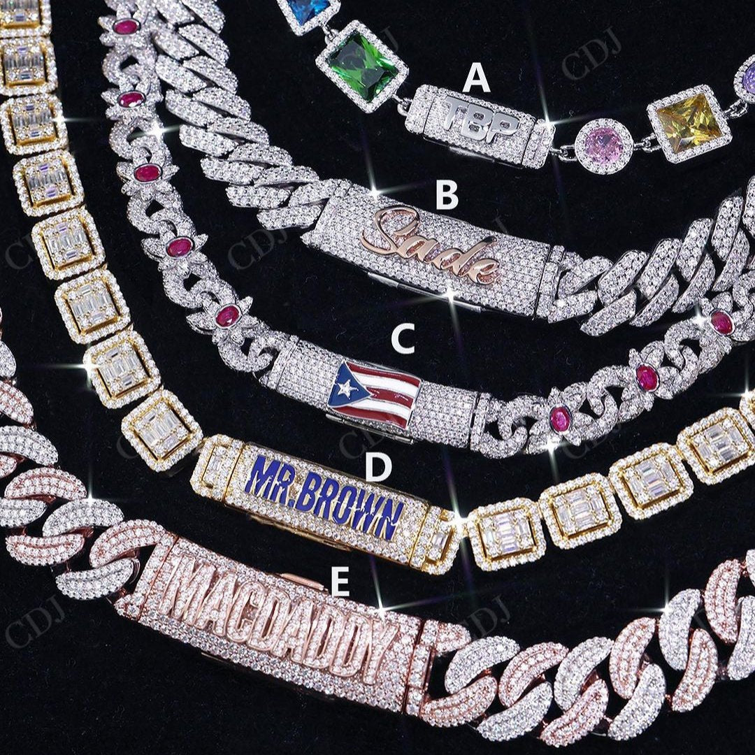 Iced Out Customized Hook Diamond Chain hip hop jewelry customdiamjewel   