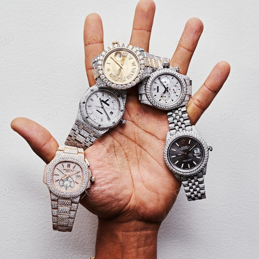 41mm Full Iced Out D Moissanite Diamond Customized Hip Hop Stylist Men Watches hip hop jewelry customdiamjewel