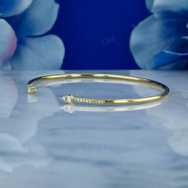 0.30CTW CVD Diamond Open Cuff Bangle Bracelet  customdiamjewel   