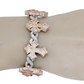 Two Tone High Quality Cluster Cross Bracelet hip hop jewelry customdiamjewel