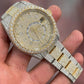 Lab Grown Diamond Men's Two-Tone Iced Out Sky Dweller Watch customdiamjewel