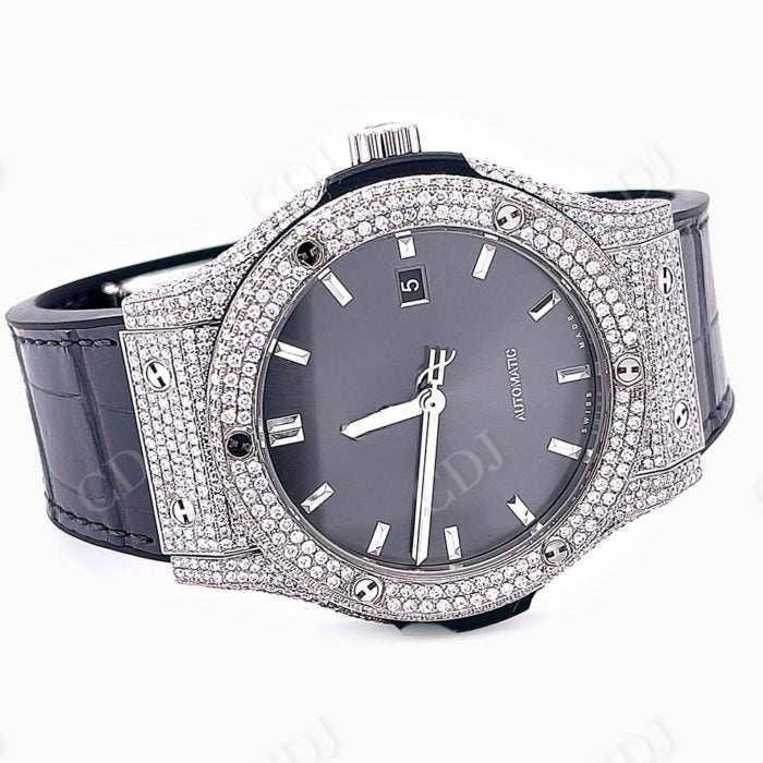 42mm Dial Custom Moissanite Hip Hop Watch customdiamjewel