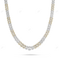 VVS Moissanite Two Tone Baguette Cut Tennis Chain CustomDiamJewel