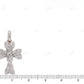2.7 Inch Lab Grown Diamond 10K Gold Flower Cross Pendant Hip Hop Pendent CustomDiamJewel