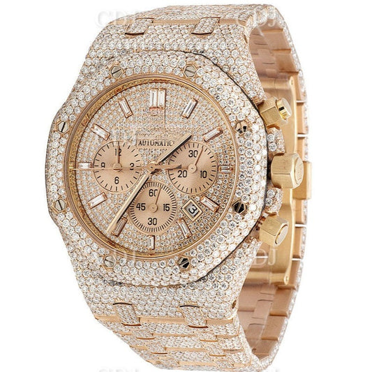 41mm Bust down Ap Chrono Watch customdiamjewel
