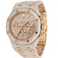 41MM Full Iced Out Round & Baguette VVS Moissanite Diamond Chrono Watch customdiamjewel