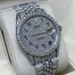 Hip Hop Fully Iced Out Moissanite Rolex Watch customdiamjewel