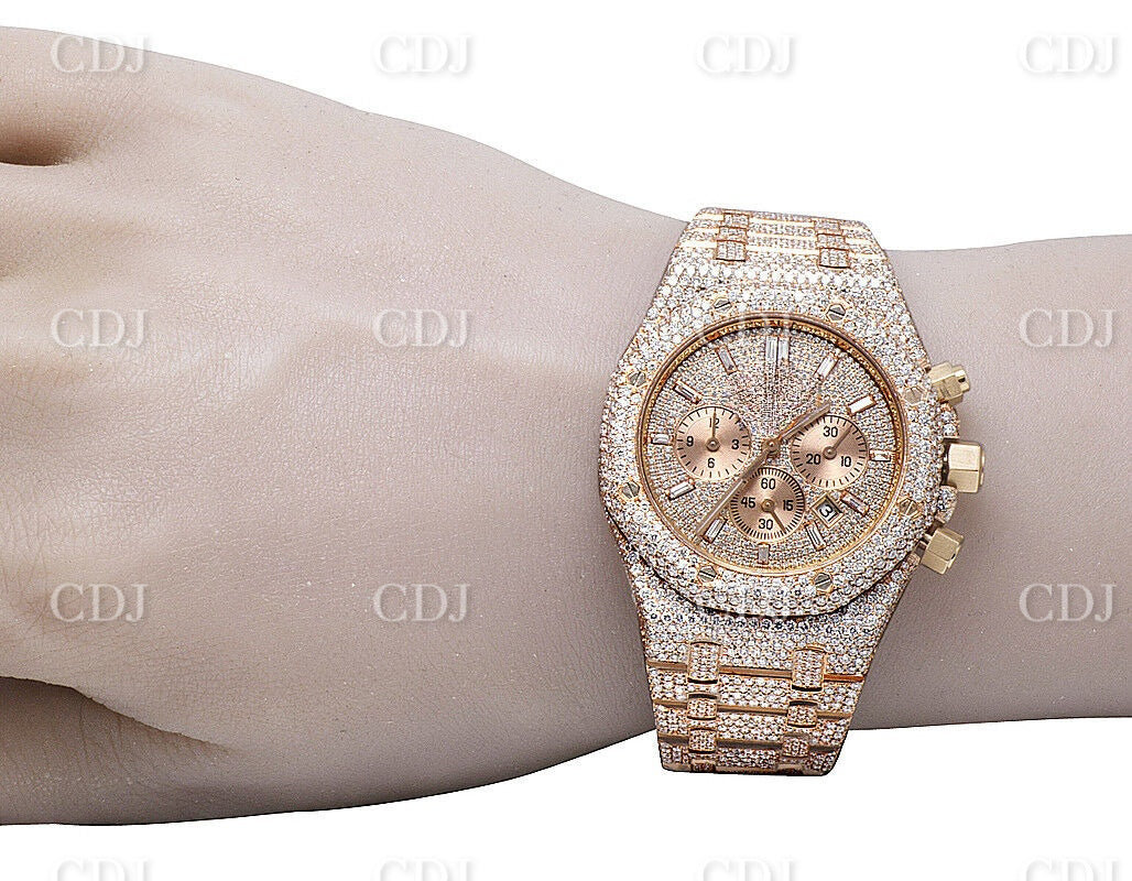 Real Diamond Hip Hop Watch Bling Iced Out Watch Automatic Movement Wrist Watches Jewelry Customized Watch