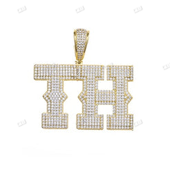 Hip Hop Iced Out THE Letter Pendant hip hop jewelry CustomDiamJewel