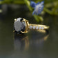 Black Lab-Grown Diamond Oval Pavé Ring