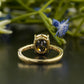 Black Lab-Grown Diamond Oval Pavé Ring