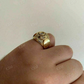 Round Cluster 14k Yellow Gold Hip Hop Ring  customdiamjewel   