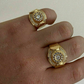 Round Cluster 14k Yellow Gold Hip Hop Ring  customdiamjewel   