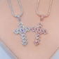 Hip Hop Baguette Diamond Cross Pendant  customdiamjewel   