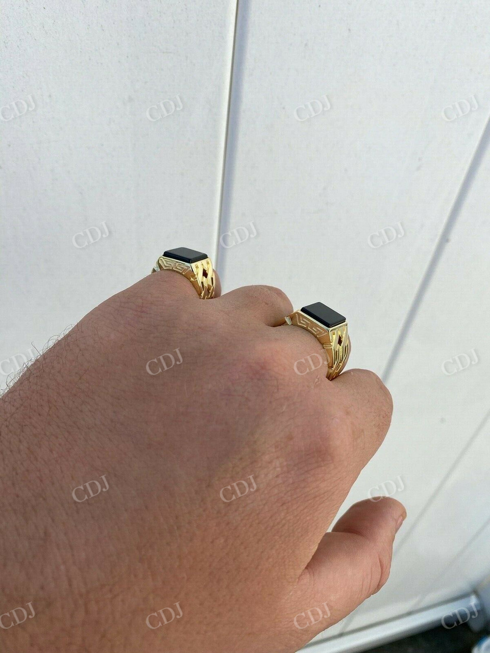 Mens 14k Gold Black Onyx Ring  customdiamjewel   
