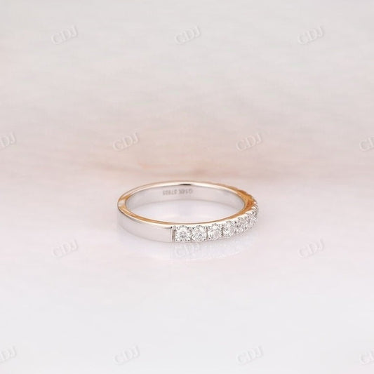 Half Eternity 14k White Gold Diamond Matching Band  customdiamjewel   