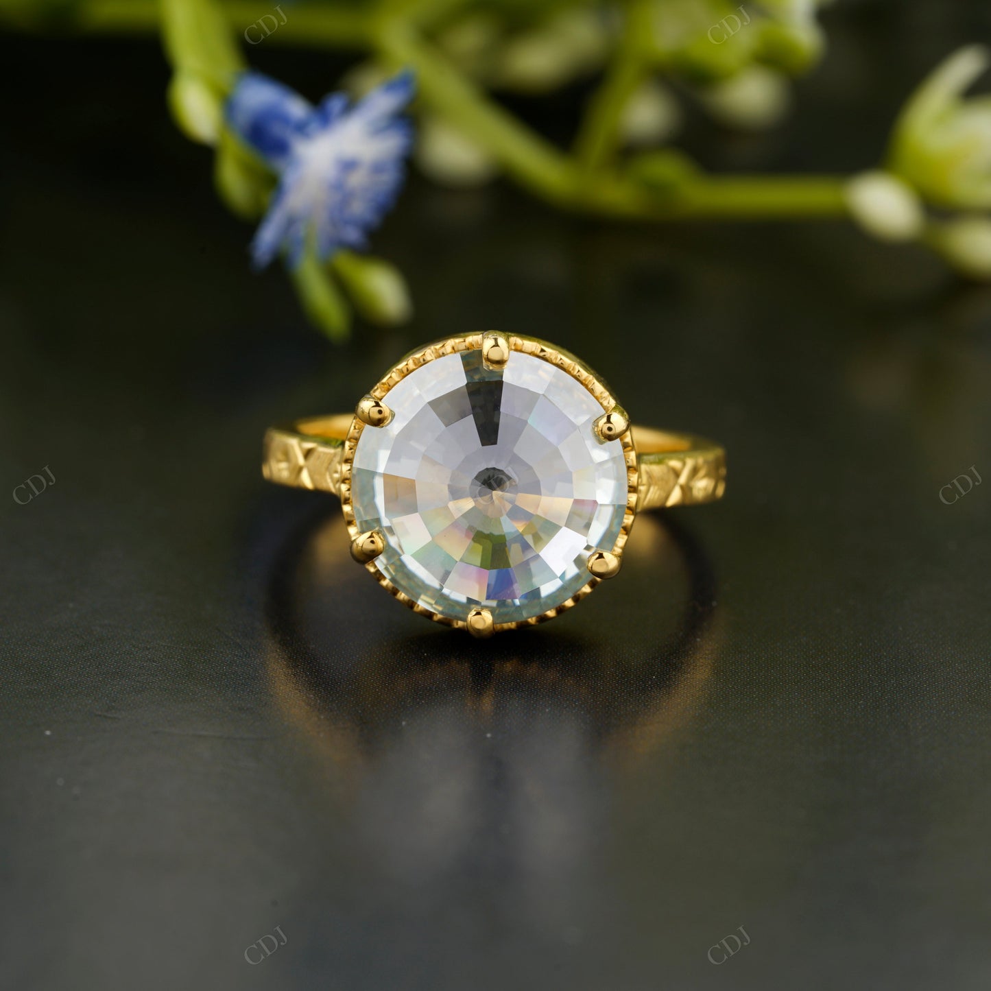 Rose Lab-Grown Diamond Solitaire Ring