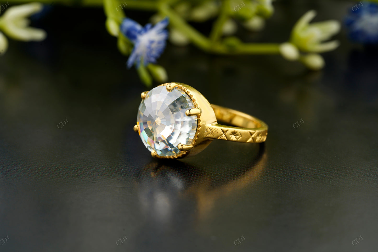 Rose Lab-Grown Diamond Solitaire Ring