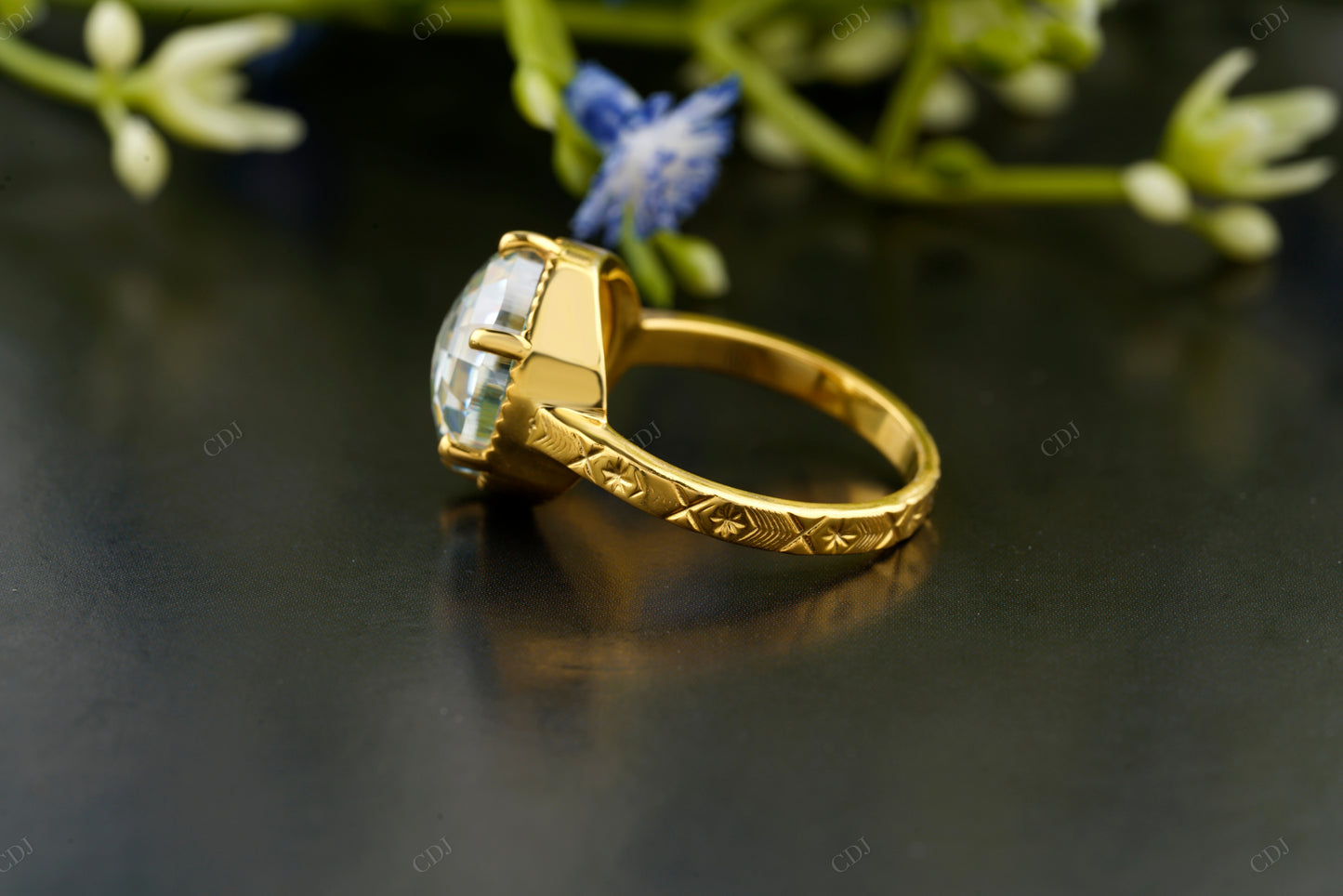 Rose Lab-Grown Diamond Solitaire Ring