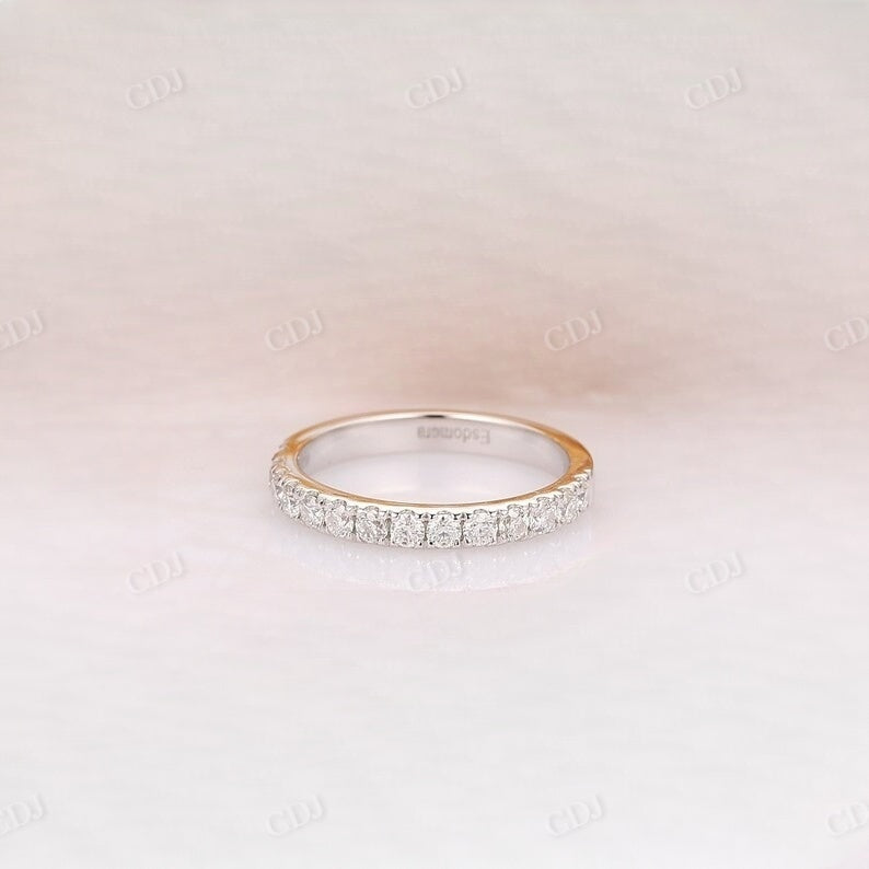 Half Eternity 14k White Gold Diamond Matching Band  customdiamjewel   