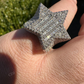 Hip Hop Iced Out Baguette Star Shaped Diamond Ring  customdiamjewel   