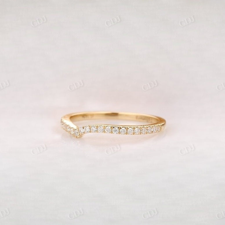 1.3mm Round Cut Diamond Half Eternity Stack Band  customdiamjewel   