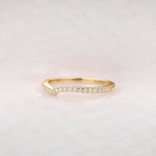 1.3mm Round Cut Diamond Half Eternity Stack Band  customdiamjewel   
