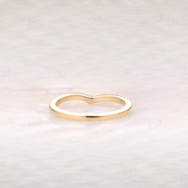 1.3mm Round Cut Diamond Half Eternity Stack Band  customdiamjewel   