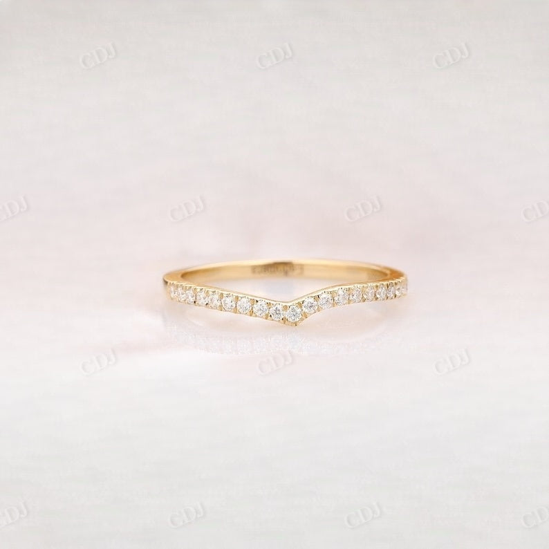 1.3mm Round Cut Diamond Half Eternity Stack Band  customdiamjewel   