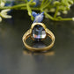Black Pear Moissanite Vintage Gold Ring