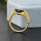 Black Pear Moissanite Vintage Gold Ring