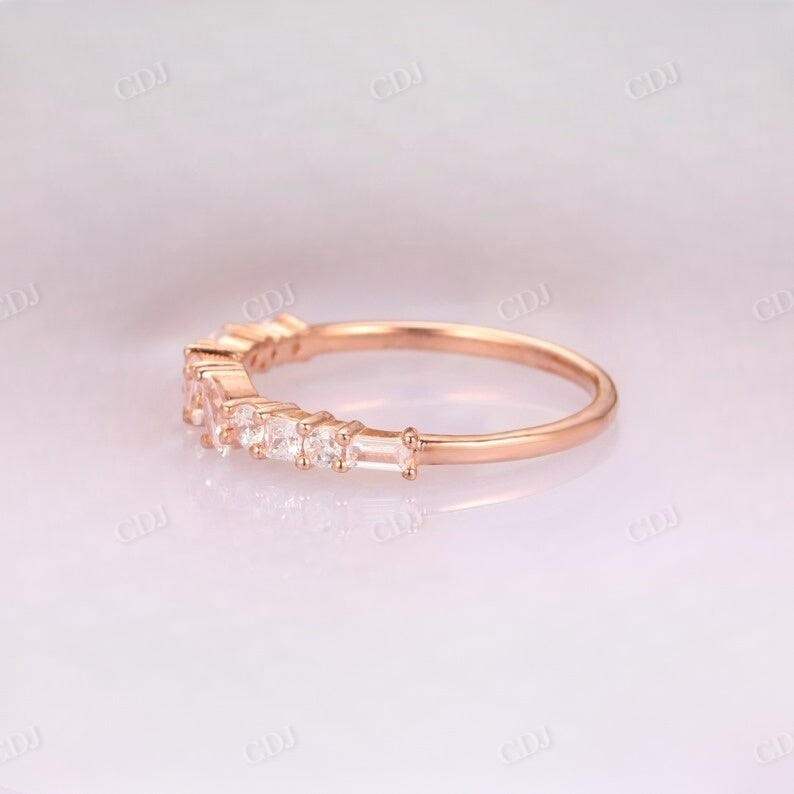 0.62CT Cluster Natural Diamond Half Eternity Wedding Band  customdiamjewel   
