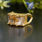 Vintage Emerald Lab-Grown Diamond Ring