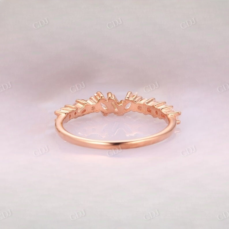 0.62CT Cluster Natural Diamond Half Eternity Wedding Band  customdiamjewel   