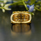 Vintage Emerald Lab-Grown Diamond Ring