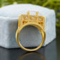 Vintage Emerald Lab-Grown Diamond Ring