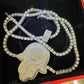 Diamond 925 Silver Hamsa Hand Charm Pendant hip hop jewelry CustomDiamJewel   