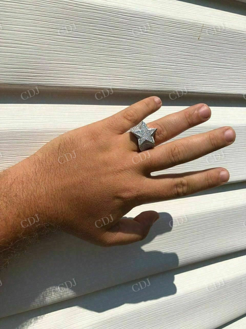 Handmade 3-D Star Hip Hop Pinky Ring  customdiamjewel   